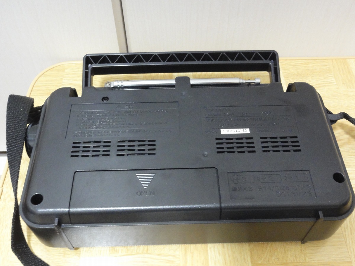 ★動作品★TOSHIBA 東芝 AM/FMステレオ ラジオ TY-SR55 ACアダプター付 送料無料 _画像8