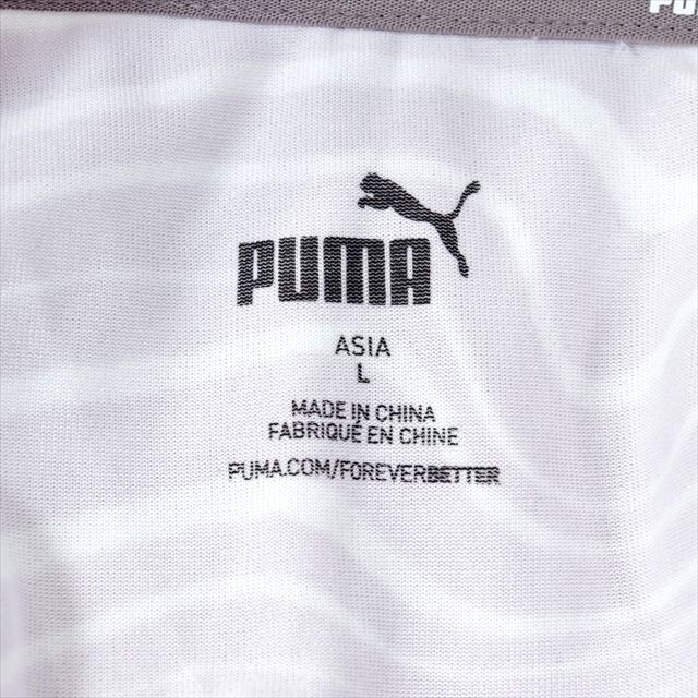 TE3-Y78☆//PUMAプーマ?Lサイズ*スリット入り＆ステッチ☆爽やかカラー*トップス※一番安価な送料はゆうパケットなら250円