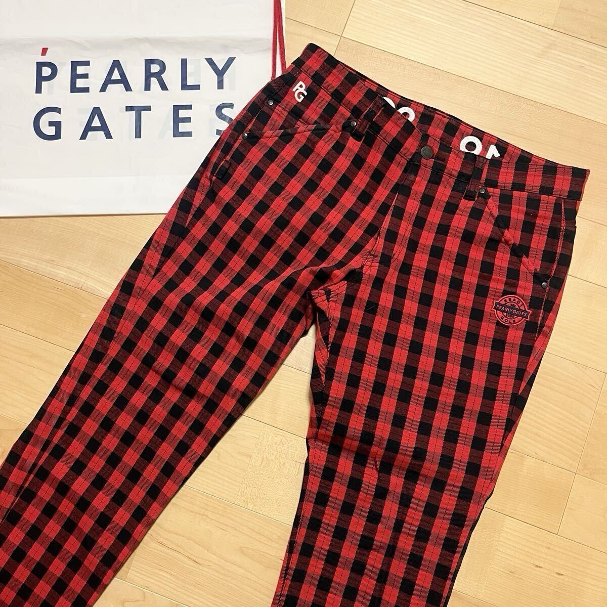 ★パーリーゲイツ チェック柄 パワフルコットンパンツ メンズ ★送料無料 正規品_画像5