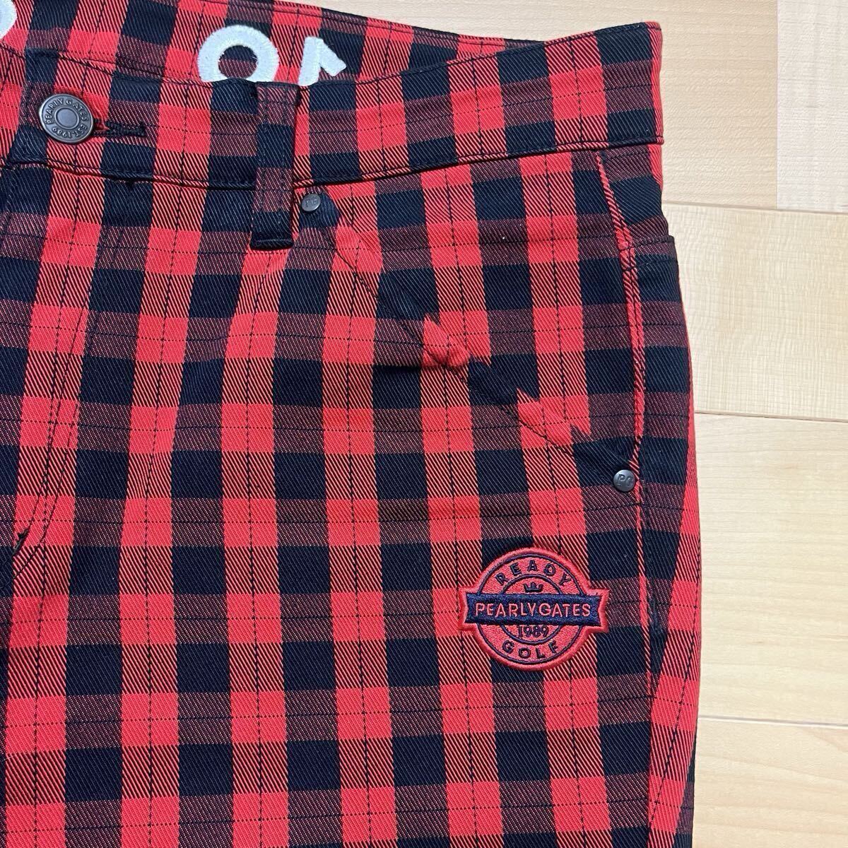 ★パーリーゲイツ チェック柄 パワフルコットンパンツ メンズ ★送料無料 正規品_画像6