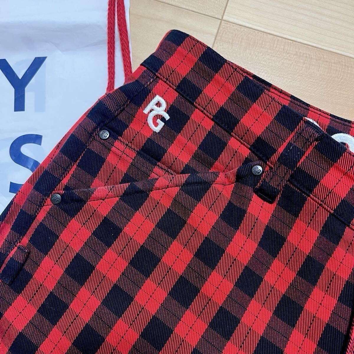 ★パーリーゲイツ チェック柄 パワフルコットンパンツ メンズ ★送料無料 正規品_画像7