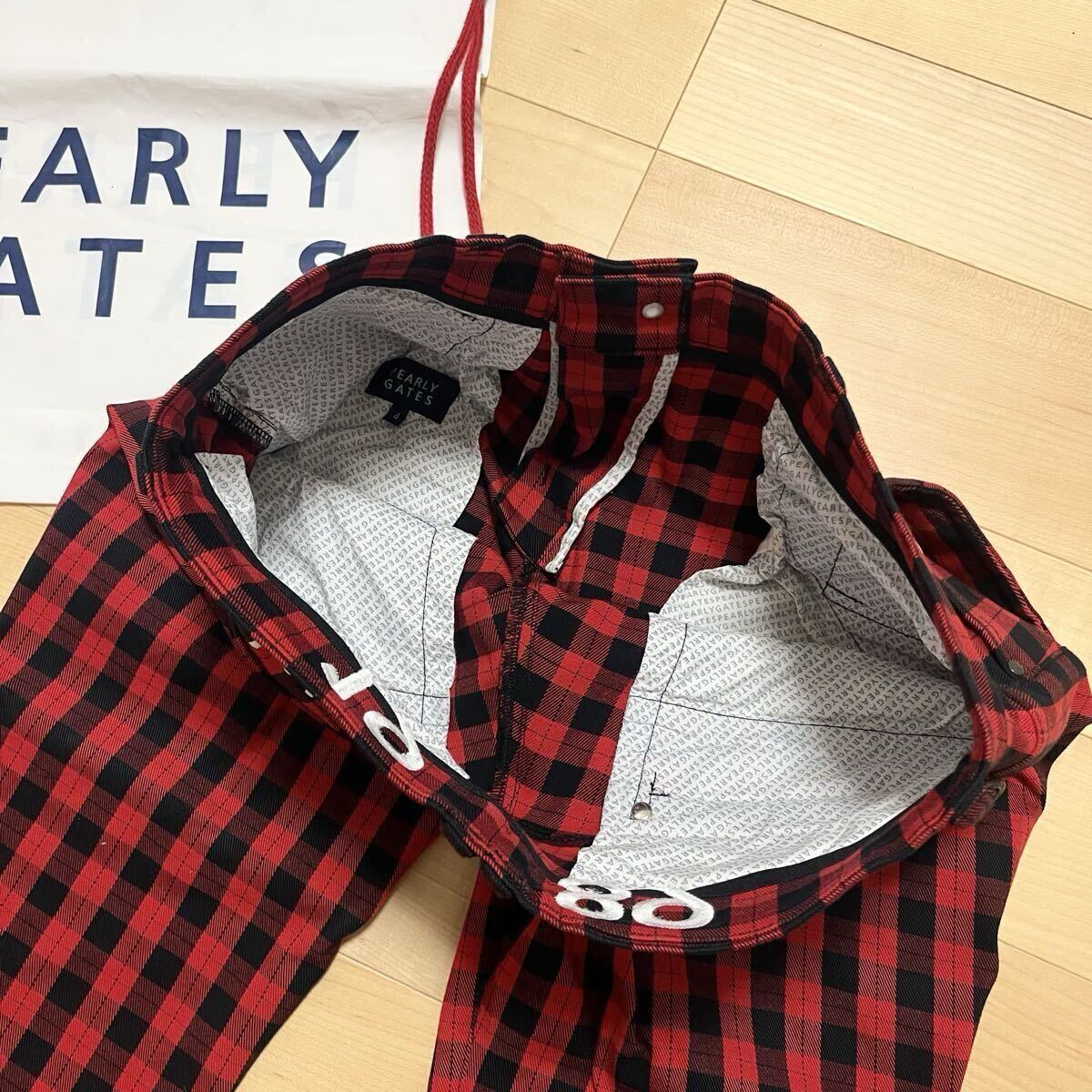 ★パーリーゲイツ チェック柄 パワフルコットンパンツ メンズ ★送料無料 正規品_画像8