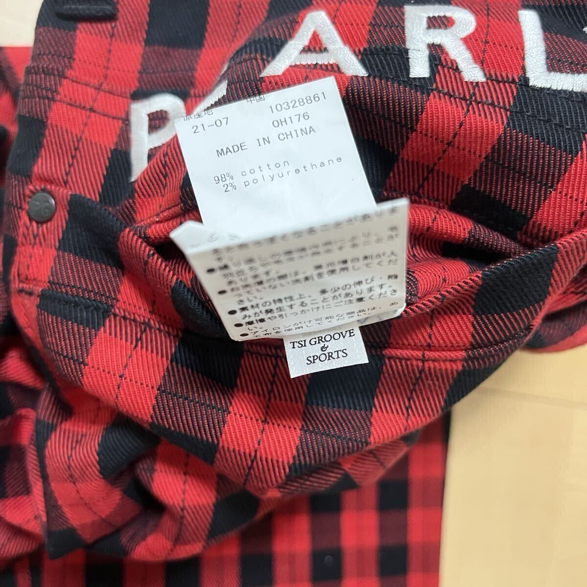 ★パーリーゲイツ チェック柄 パワフルコットンパンツ メンズ ★送料無料 正規品_画像10