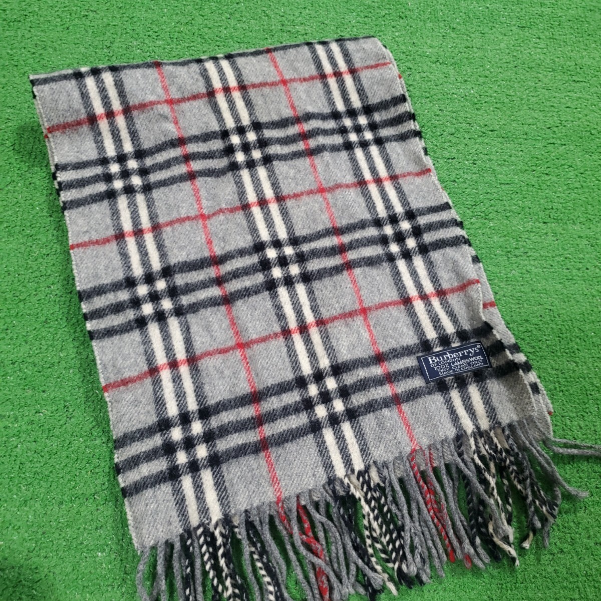 BURBERRY バーバリー マフラー まとめ売り 2本 チェック グレー ブラウン ノバチェック 正規(guī)品 オススメ カシミヤ カシミア ラムウール