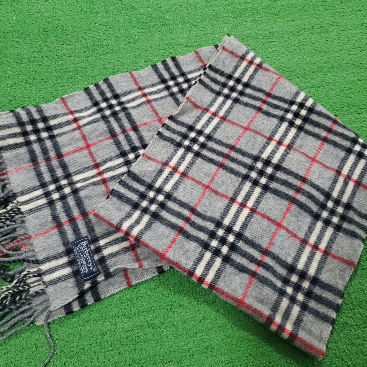 BURBERRY バーバリー マフラー まとめ売り 2本 チェック グレー ブラウン ノバチェック 正規(guī)品 オススメ カシミヤ カシミア ラムウール
