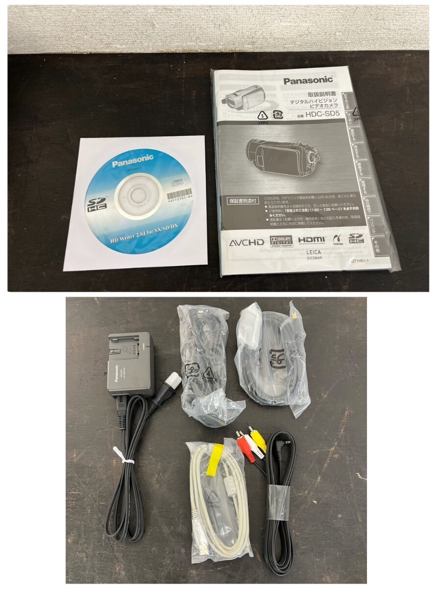 極美品 Panasonic パナソニック デジタルハイビジョンビデオカメラ HDC-SD5-S 