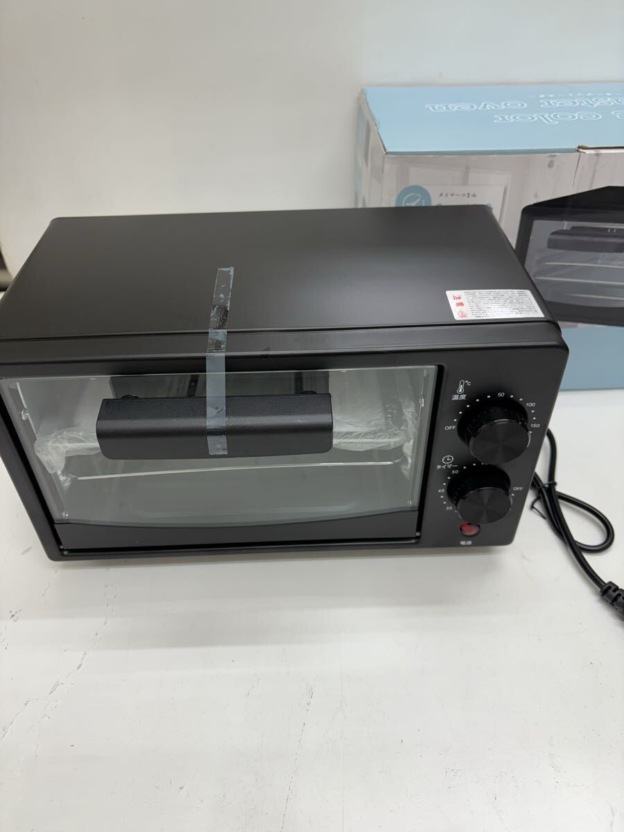 本体凹み有☆シックカラーオーブントースター☆ブラック 600W 温度調節50~250℃ オーブン トースター 吉田産業 箱破れ 新品動作確認済み♪