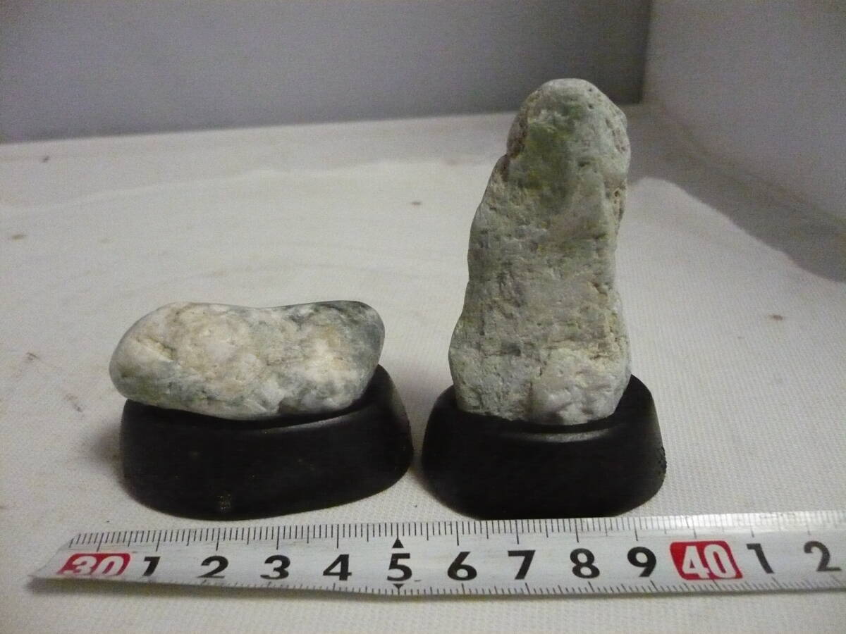 F 　小品鑑賞石　2石で　姫川産　小さなコレクション石_画像3