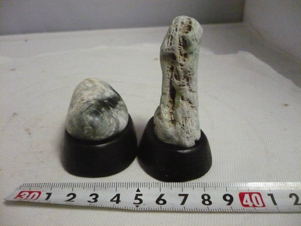 F 　小品鑑賞石　2石で　姫川産　小さなコレクション石_画像4