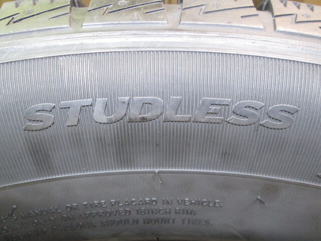 M3-127(送料無料/代引きOK)ランクS 中古 美品 バリ溝 235/60R18 ZEETEX WP2000 SUV 2023年 8.5分山 スタッドレス 1本のみ_画像7