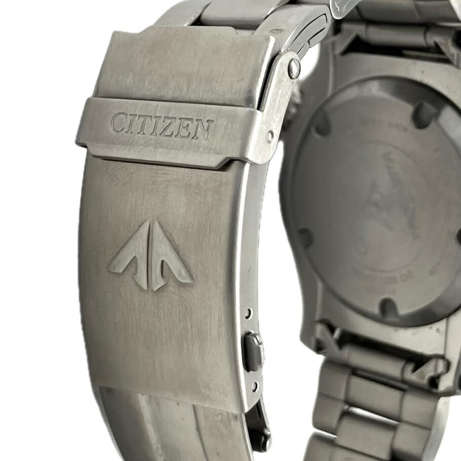 仙3【稼働】CITIZEN PROMASTER 8204-R014960 腕時計 自動巻 デイデイト シチズン プロマスター AT メンズ ブラック文字盤 ラウンド_画像6