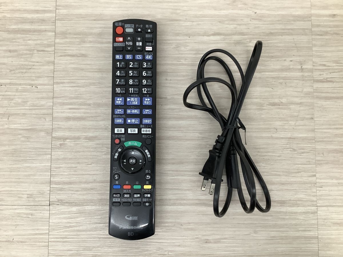 ●営TT358-100 【稼働品】 Panasonic パナソニック Blu-ray ディスク レコーダー DMR-4CW101 2020年制 ブルーレイ BD リモコン付き /h