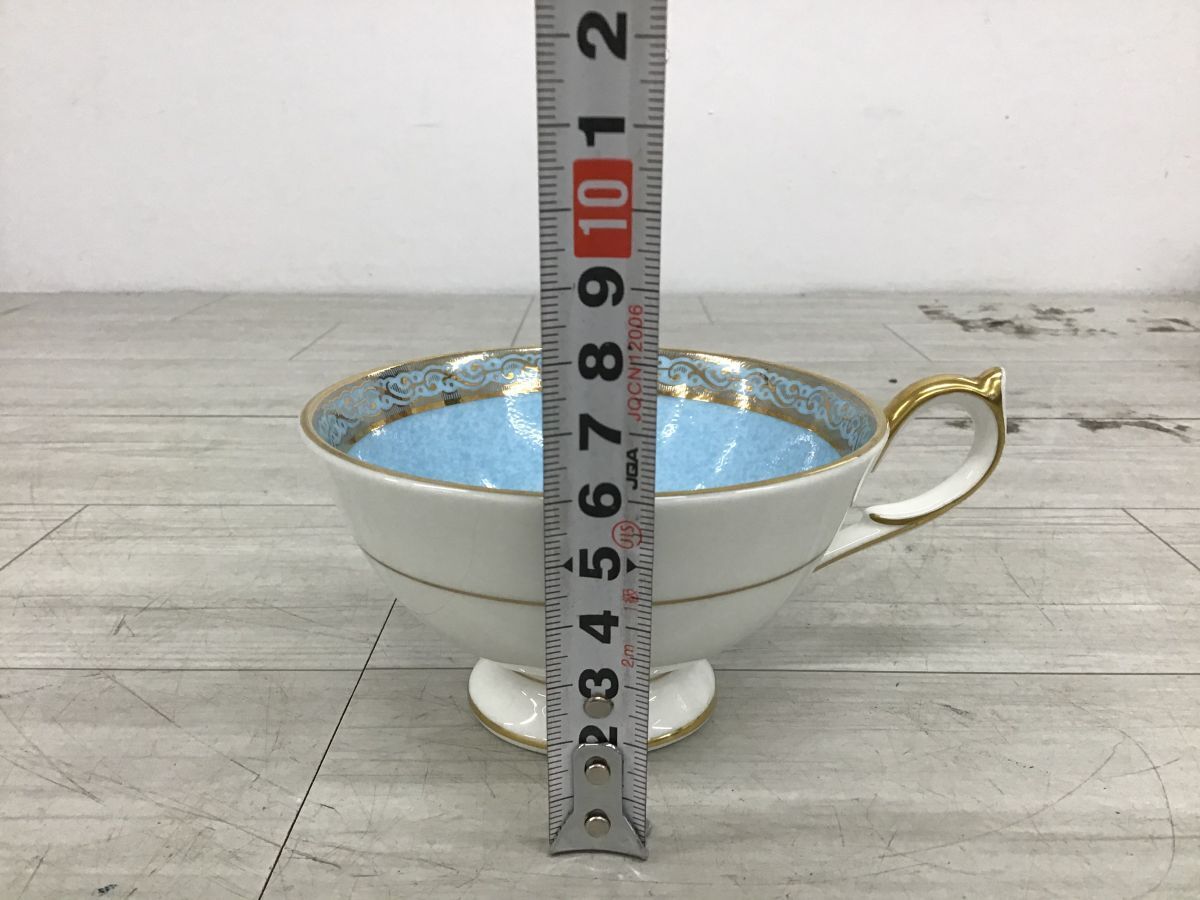 ●営KW054-100 AYNSLEY エインズレイ 金彩色絵 EST.1775 カップ＆ソーサー 6客セット 洋食器 /t