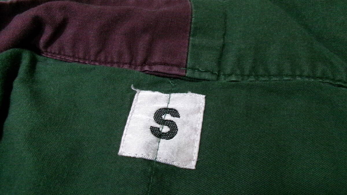 578【多用に】温泉の浴衣※メンズ※Sサイズ※ツートーン※緑色※リメイクや小物作りに※ゆかた。：＊_画像6