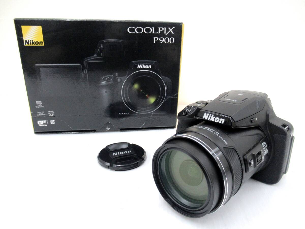 【Nikon/ニコン】申⑤199//箱付 COOLPIX P900/バッテリー付/★KO