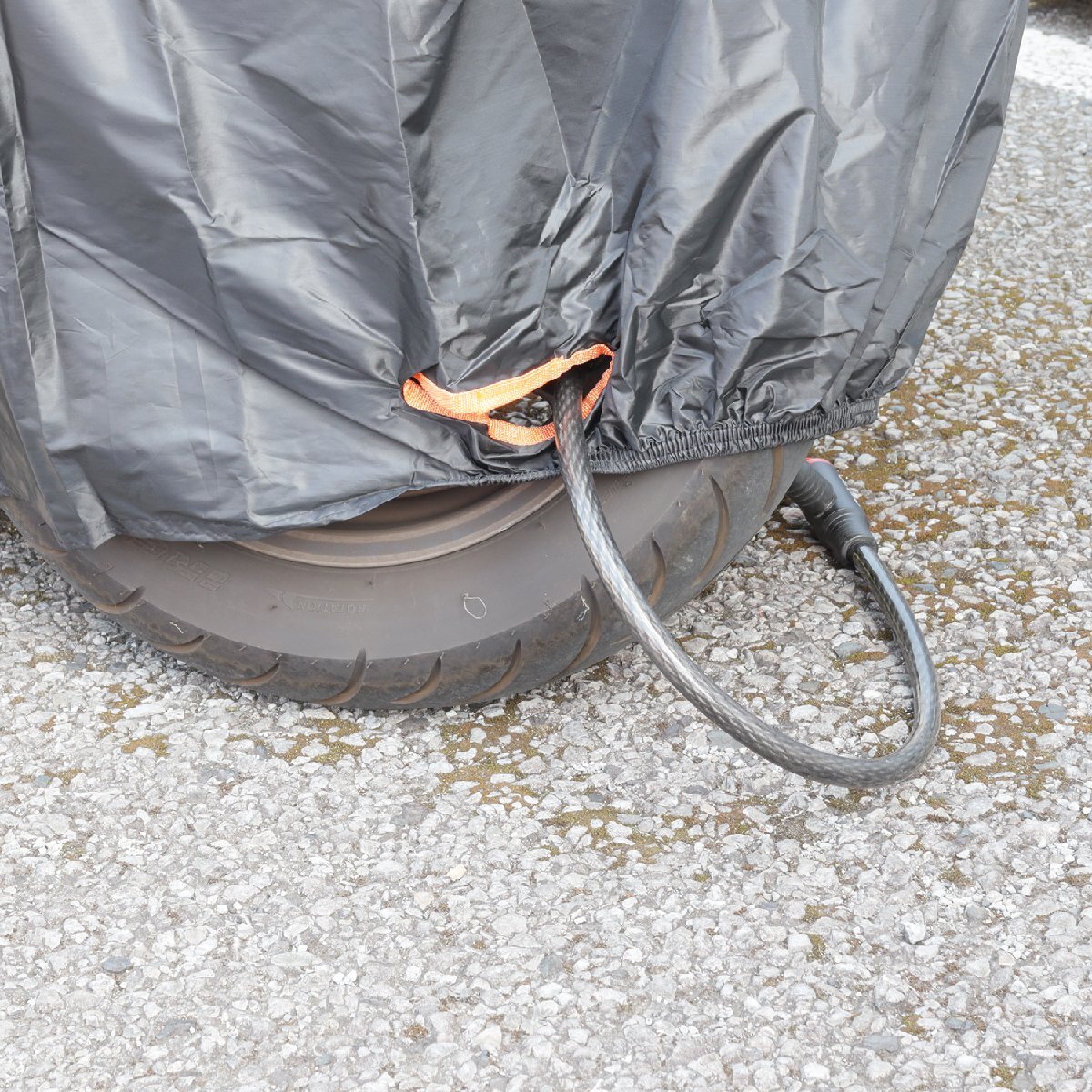 バイクカバー 軽量 高耐久 310Dオックス XXXL 三層構(gòu)造 防水 紫外線防止 盜難防止 スクーター 原付 大型 屋外保管用 ロックホール 反射