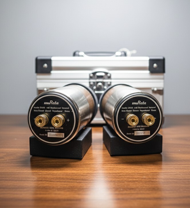 muRata ES103 ツイーター 連番 ペア オーディオ機器 スピーカー ハードケース付 村田制作所 現(xiàn)狀品 ジャンク品