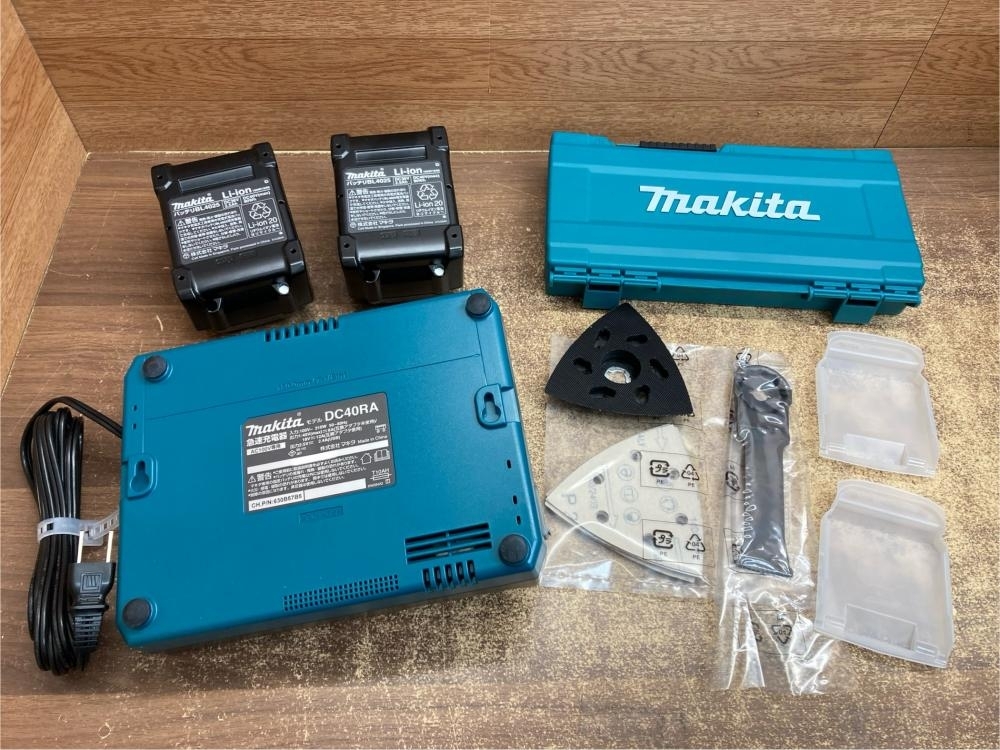 002○未使用品○マキタ makita 充電式マルチツール TM001GRDX バッテリ2個(gè)、充電器、ケース、パーツ等 高崎店