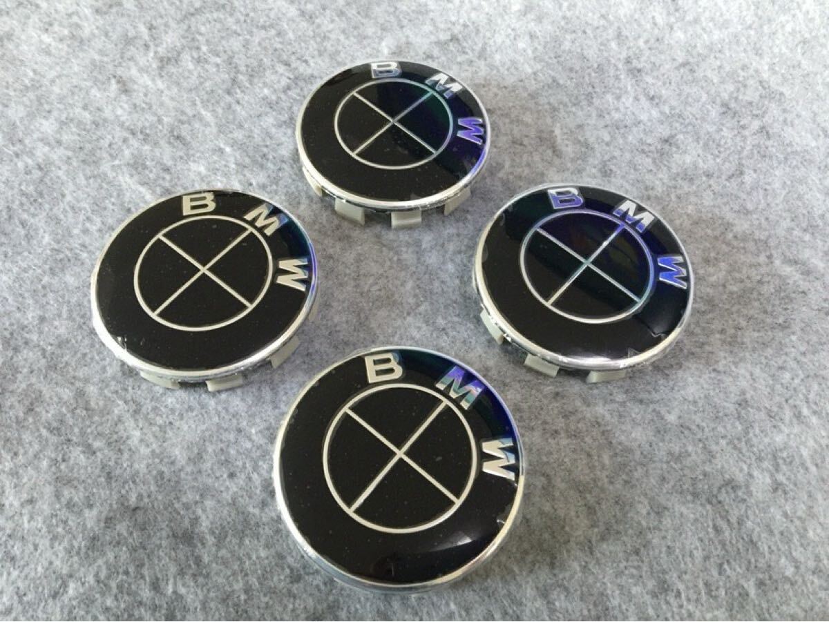 BMW ホイールセンターキャップ 4個セット 外径68mm ステッカー ハブキャップ 車 (dfr044)_画像2