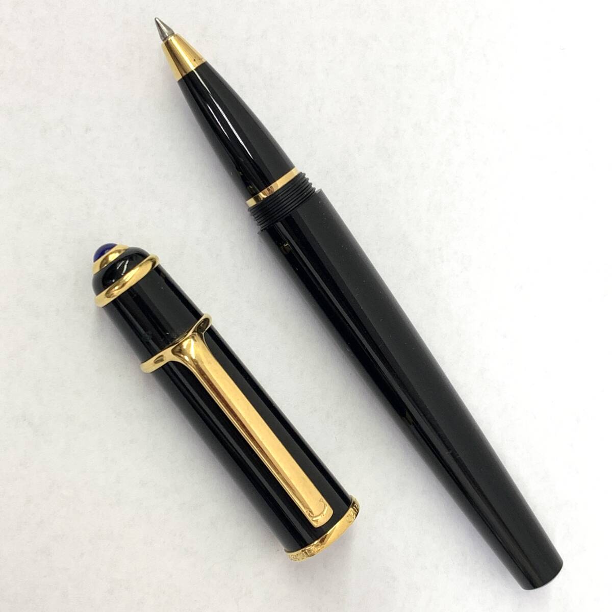 【1円スタート】Cartier カルティエ ボールペン ディアボロ 筆記確認(rèn)済み ブラック ゴールド