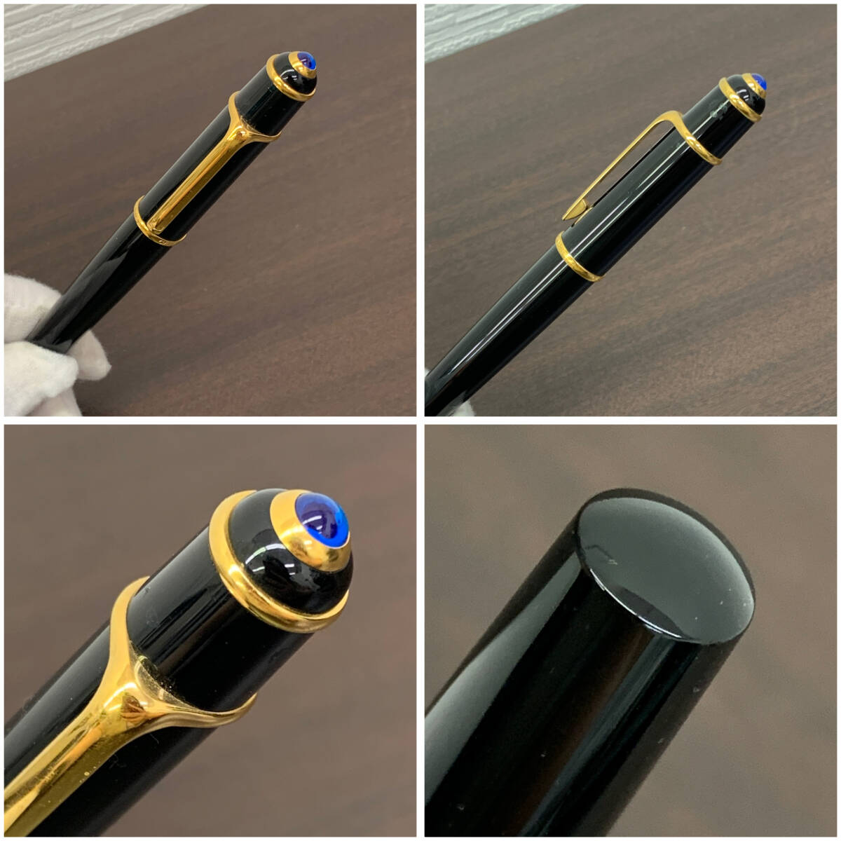 【1円スタート】Cartier カルティエ ボールペン ディアボロ 筆記確認(rèn)済み ブラック ゴールド