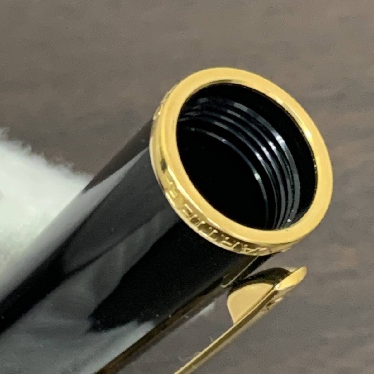 【1円スタート】Cartier カルティエ ボールペン ディアボロ 筆記確認(rèn)済み ブラック ゴールド