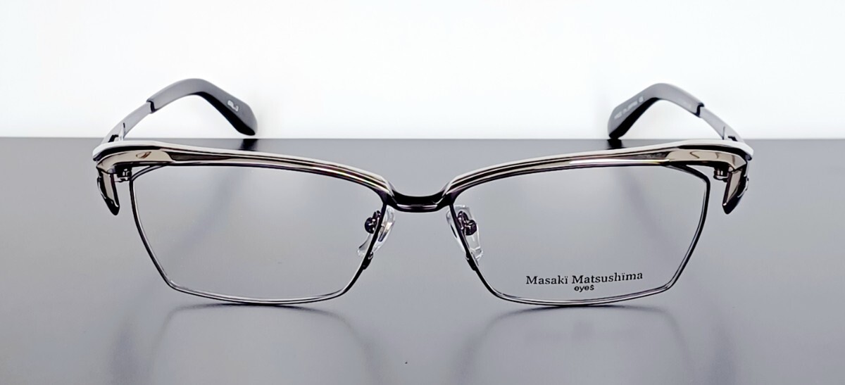 マサキマツシマ Masaki Matsushima MF-1308 ③ガンメタル・ライトグレー 58 メガネフレーム フルリム ケース付き 日本製 新品_画像4