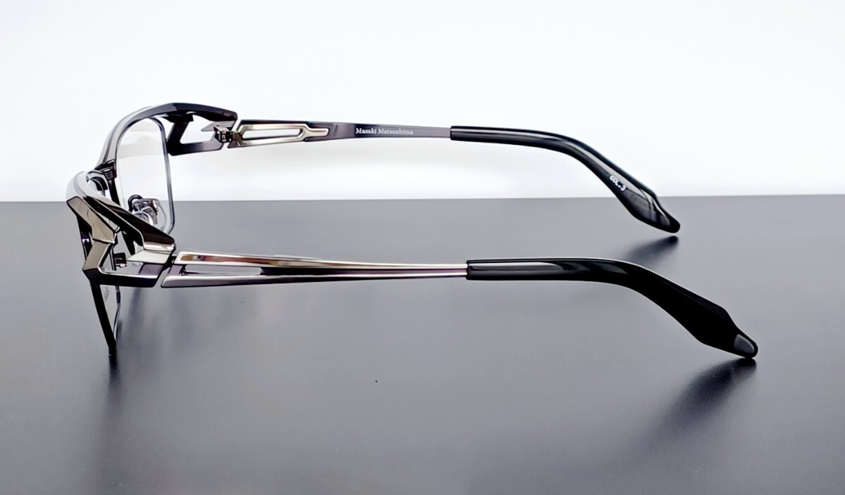 マサキマツシマ Masaki Matsushima MF-1308 ③ガンメタル・ライトグレー 58 メガネフレーム フルリム ケース付き 日本製 新品_画像8