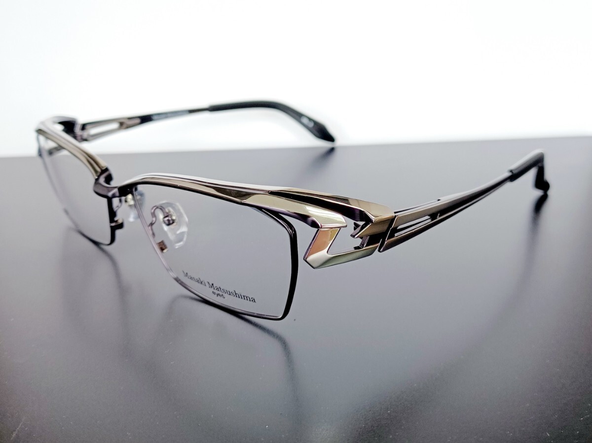 マサキマツシマ Masaki Matsushima MF-1308 ③ガンメタル・ライトグレー 58 メガネフレーム フルリム ケース付き 日本製 新品_画像1