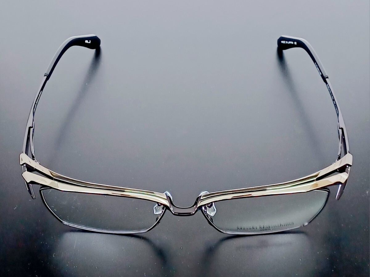 マサキマツシマ Masaki Matsushima MF-1308 ③ガンメタル・ライトグレー 58 メガネフレーム フルリム ケース付き 日本製 新品_画像9