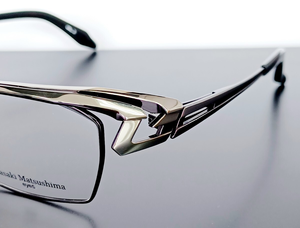 マサキマツシマ Masaki Matsushima MF-1308 ③ガンメタル・ライトグレー 58 メガネフレーム フルリム ケース付き 日本製 新品_画像5