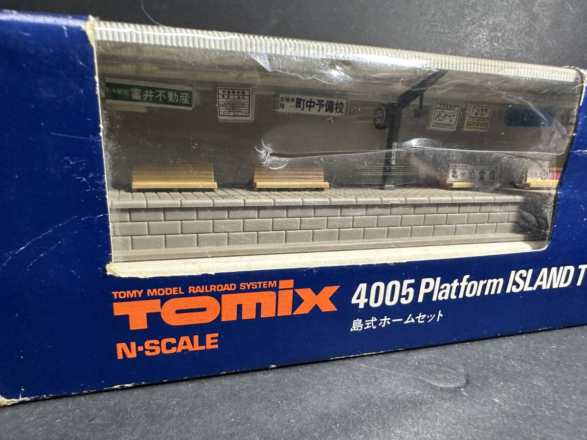 ★コレクター必見！！ 当時物 現状品 TOMIX Nゲージ トミックス 4005 島式ホームセット 箱付 駅 鉄道模型 希少 ビンテージ KZ510_画像2