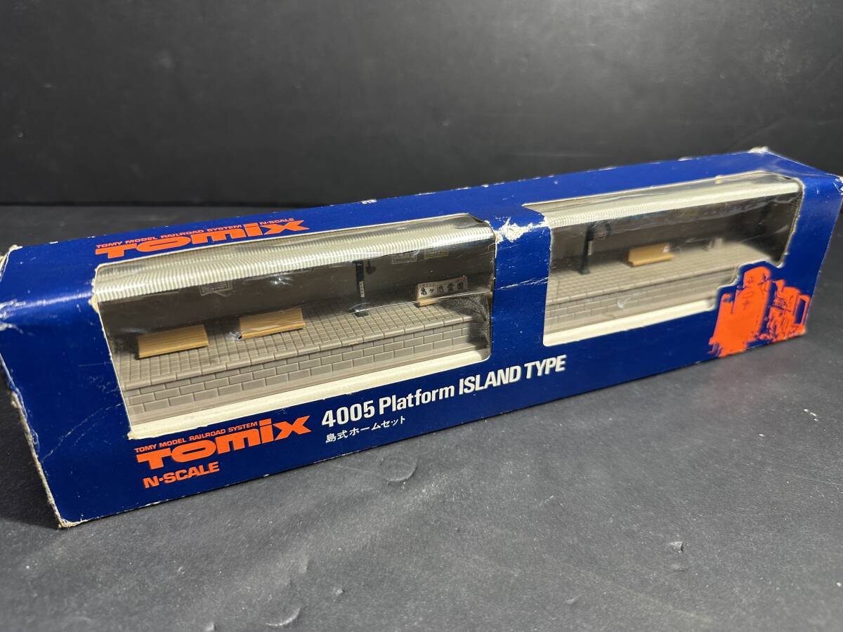 ★コレクター必見！！ 当時物 現状品 TOMIX Nゲージ トミックス 4005 島式ホームセット 箱付 駅 鉄道模型 希少 ビンテージ KZ510_画像1