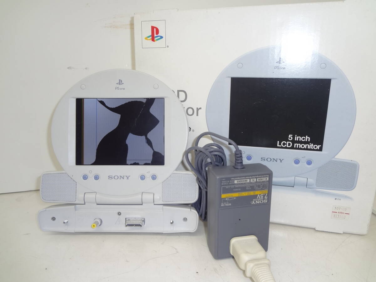 SONY PS one 5インチ LCDモニター　畫(huà)面割れ ジャンク 部品取り 元箱＆取説あり