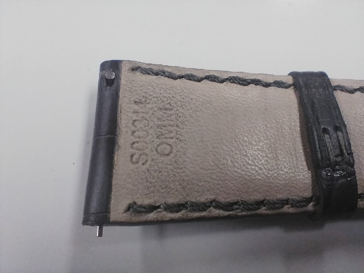 【時(shí)計(jì)王】CHAUMET ショーメ 純正革ベルト グレー 幅22-18mm 傷箇所あり 長期保管品 稅別＋送料無料