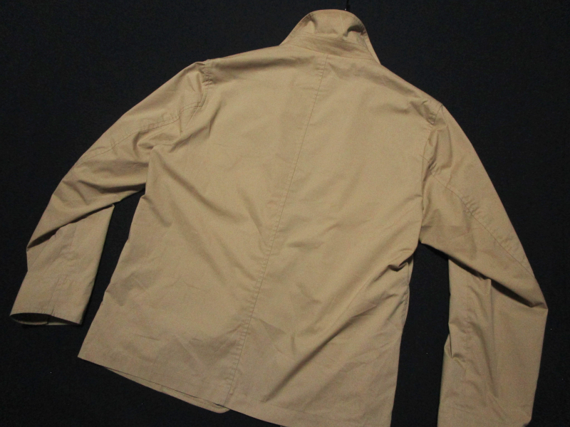 【シップス】 ストレッチ　ライトジャケット　TC混紡糸　ウェザークロス　サイズM　ベージュ　秋物　シャツジャケット　SHIPS_画像3