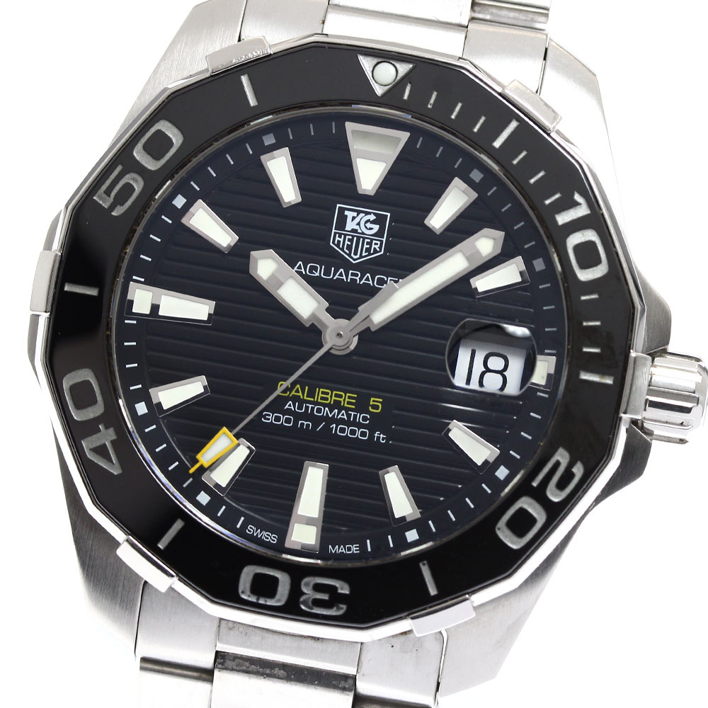 訳あり タグホイヤー TAG HEUER WAY211A.BA0928 アクアレーサー キャリバー5 デイト 自動巻き メンズ 保証書付き_904319_画像1