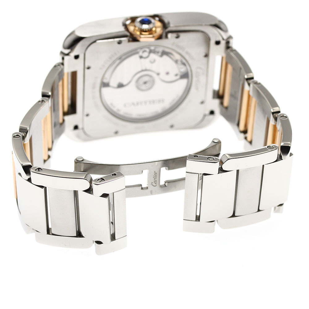 カルティエ CARTIER W5310006 タンクアングレースXL デイト コンビ 自動巻き メンズ 良品 _808729
