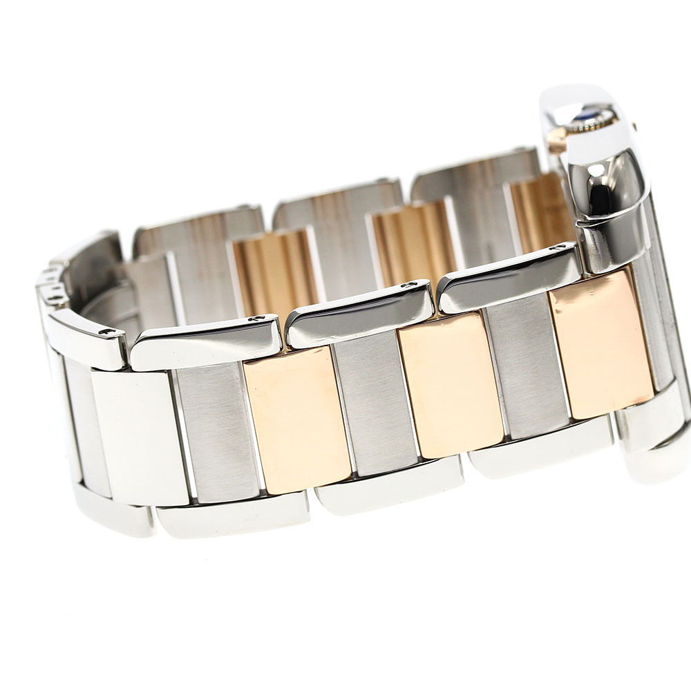 カルティエ CARTIER W5310006 タンクアングレースXL デイト コンビ 自動巻き メンズ 良品 _808729