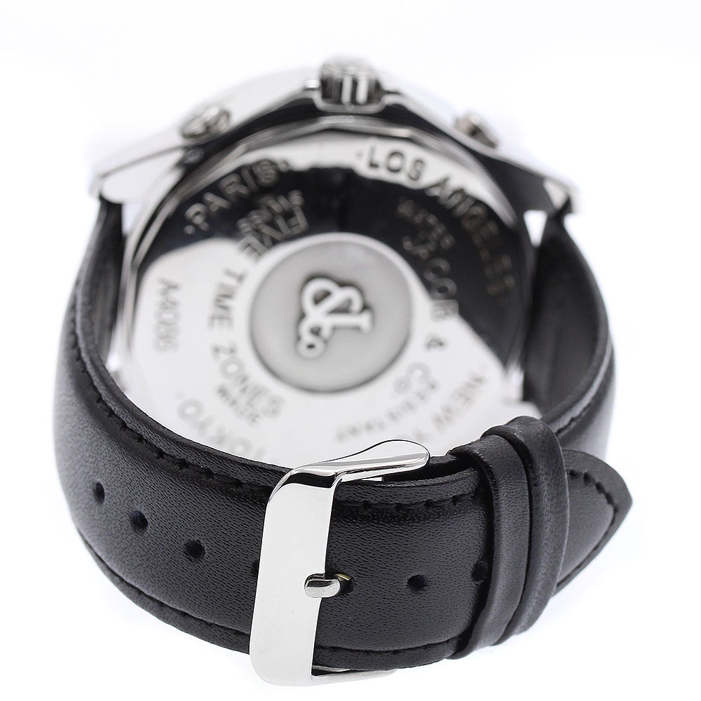 ジェイコブ JACOB&CO ファイブタイムゾーン ダイヤベゼル クォーツ メンズ 保証書付き_874295_画像4