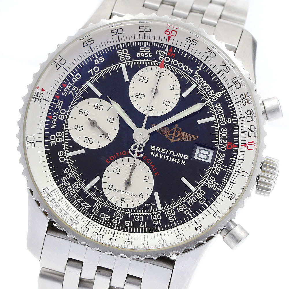 ブライトリング BREITLING A13330 ナビタイマー ファイターズ デイト クロノグラフ 自動巻き メンズ 良品 _910105_画像1