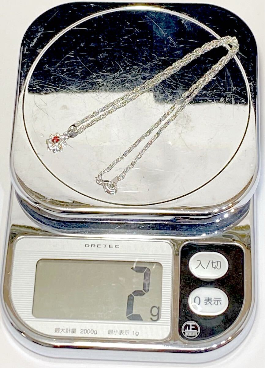 倉庫在庫処分！ 天然ルビー(コランダム) 7月誕生石 ペンダント ネックレス① 宝石 新品未使用品_画像8