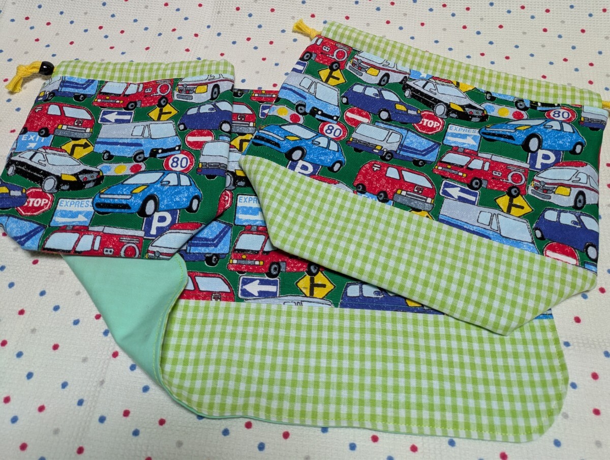 ハンドメイド・お弁当袋・コップ袋・ランチョンマットの3点セット_画像1