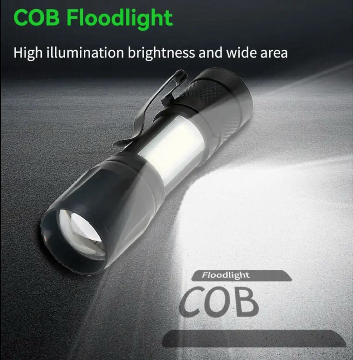 USB充電式LED懐中電灯 ミニLED懐中電灯 収納ケース付き_画像5