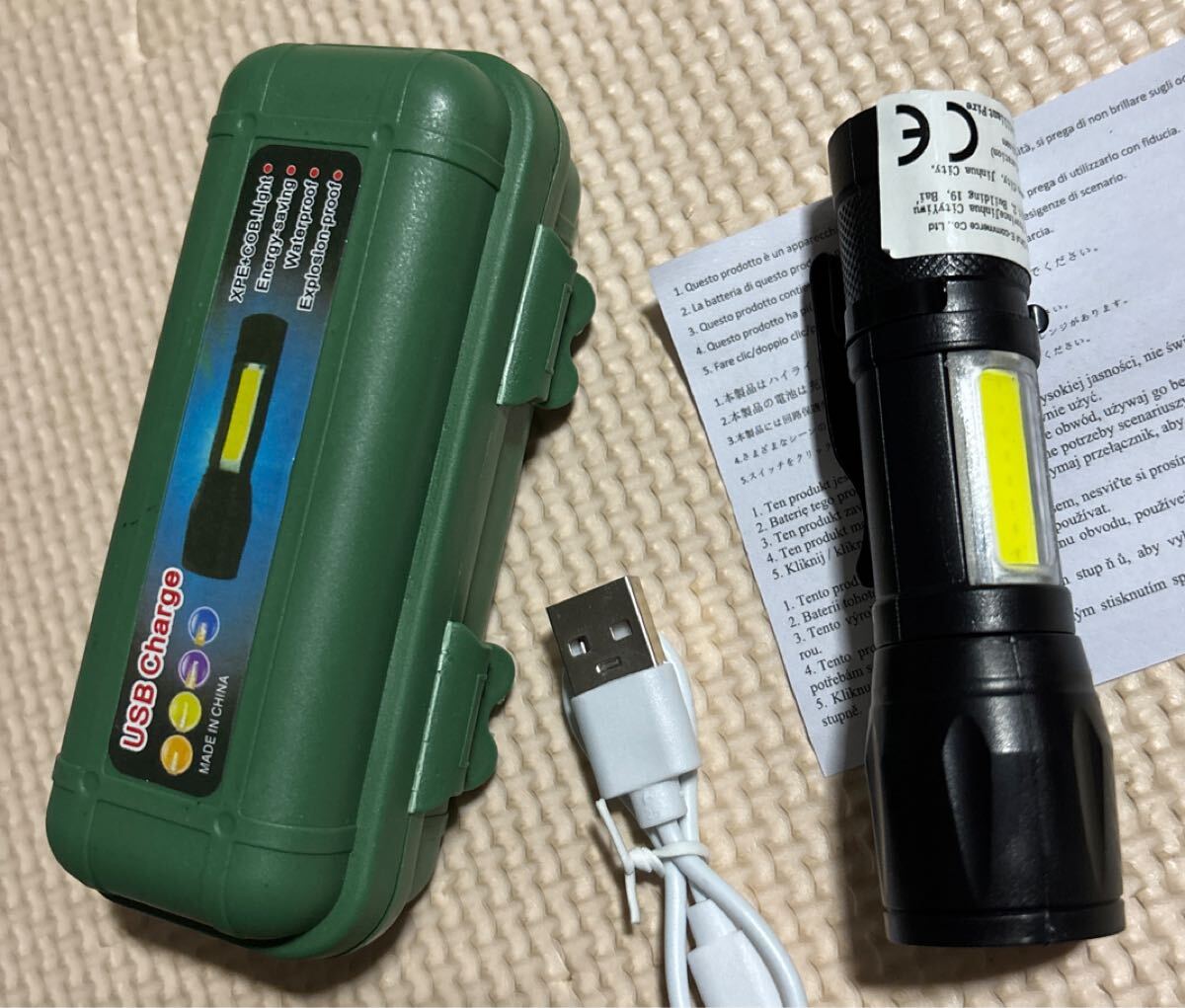 USB充電式LED懐中電灯 ミニLED懐中電灯 収納ケース付き_画像10