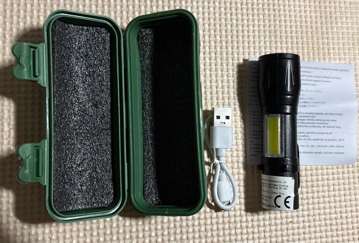 USB充電式LED懐中電灯 ミニLED懐中電灯 収納ケース付き_画像9