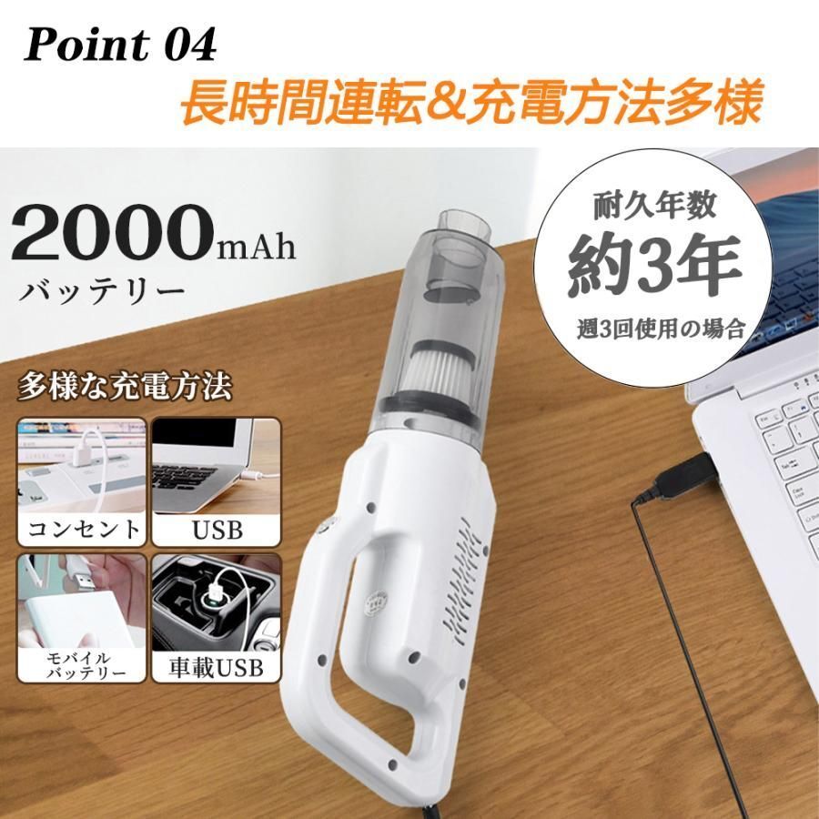 掃除機 コードレス 28000pa 軽量 強力吸引 ハンディクリーナー スティック型 4way サイクロン式 小型 省エネ 家庭用 一人暮らし_画像3