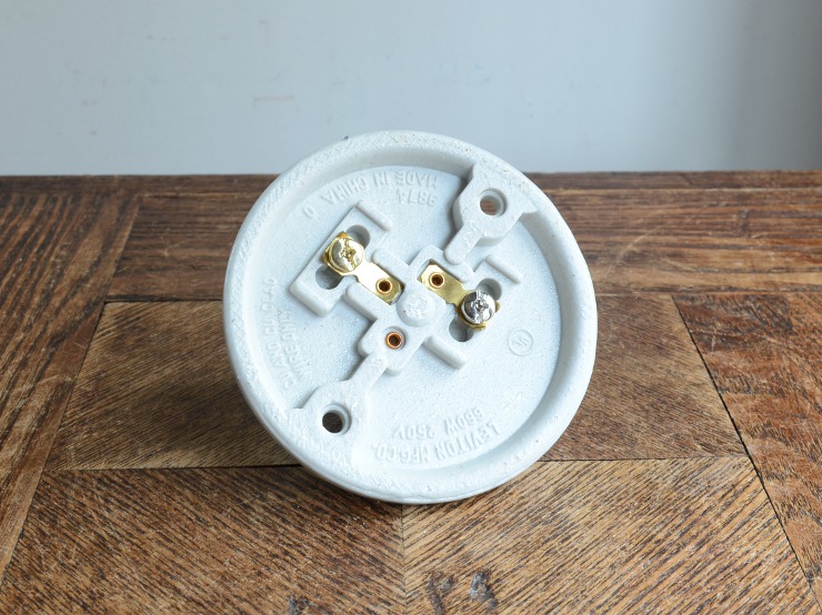 陶器 ウォールランプ ※直付専用 シーリングライト 壁 天井照明 アンティーク ヴィンテージ ブラケットライト ソケット_画像4