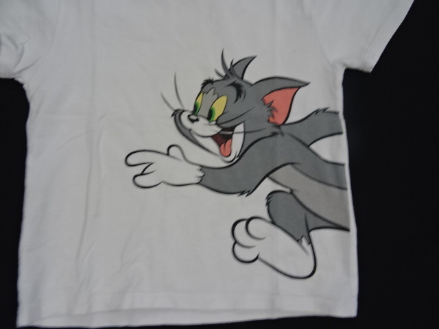 graniph Tシャツ 半袖 カットソー キャラクター TOM AND JERRY トムとジェリー 白 男子 女子 キッズTシャツ 100 夏 USED 古着_画像4