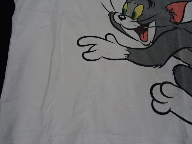 graniph Tシャツ 半袖 カットソー キャラクター TOM AND JERRY トムとジェリー 白 男子 女子 キッズTシャツ 100 夏 USED 古着_画像2